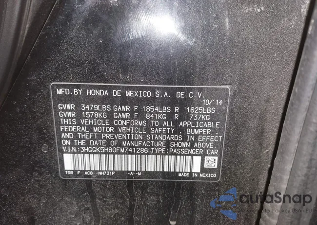 3HGGK5H80FM741286: 44193708