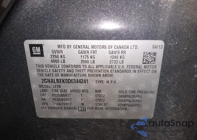 2GNALBEK0D6344241: 44193736