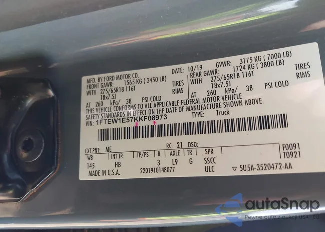 1FTEW1E57KKF08973: 44193813