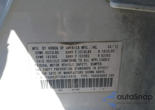 19UDE2F73GA014418: 44193814