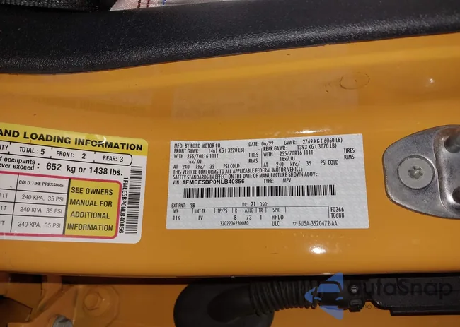 1FMEE5BP0NLB40856: 44193821