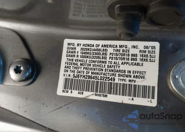 5J6YH28645L022549: 44193867