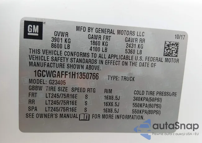 1GCWGAFF1H1350766: 44193875