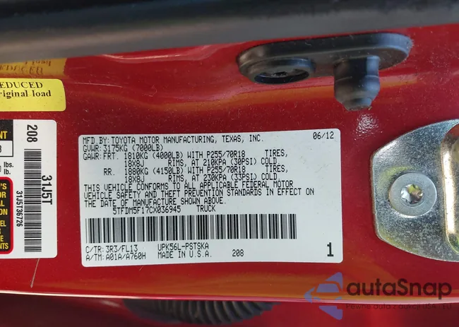 5TFDM5F17CX036945: 44193891