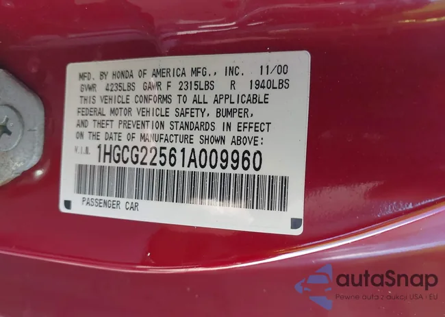 1HGCG22561A009960: 44193903