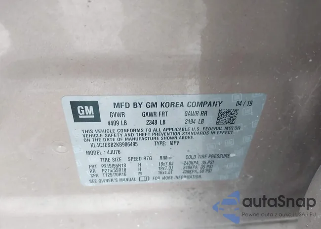 KL4CJESB2KB906495: 44193975