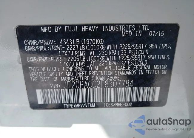 JF2GPACC2F8307784: 44193988