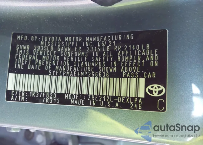 5YFEPMAE4MP266636: 44193083