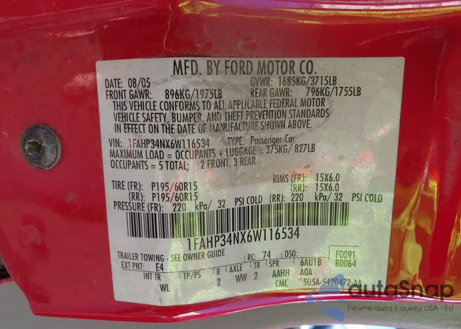 1FAHP34NX6W116534: 44193103