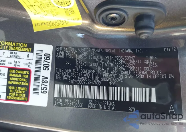 5TDYK3DC2CS247539: 44193133