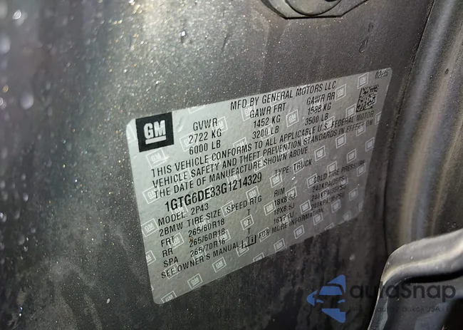 1GTG6DE33G1214329: 44193140