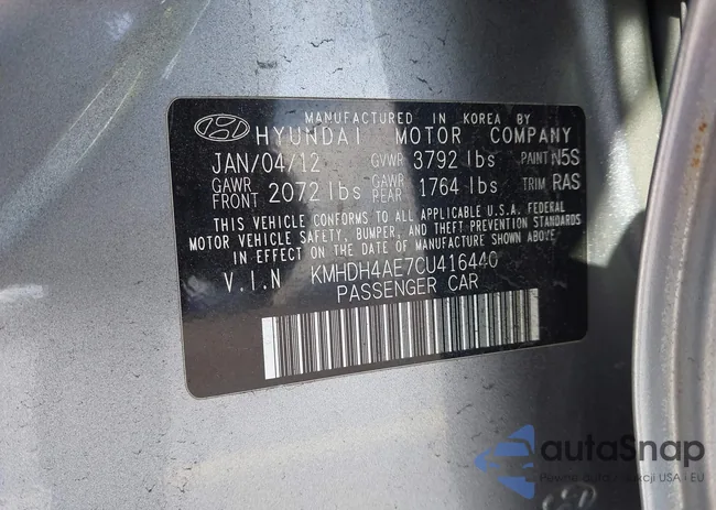 KMHDH4AE7CU416440: 44193157