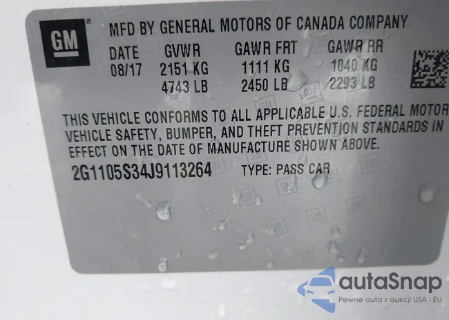 2G1105S34J9113264: 44193195