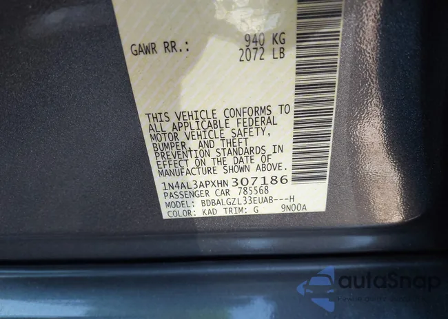 1N4AL3APXHN307186: 44193198