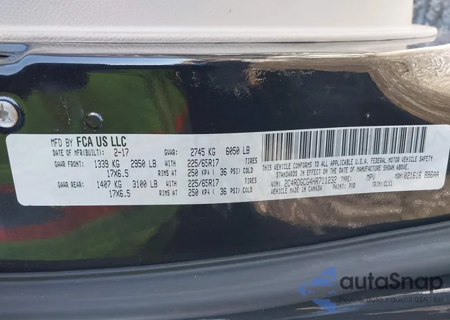 2C4RDGCG4HR711232: 44193260