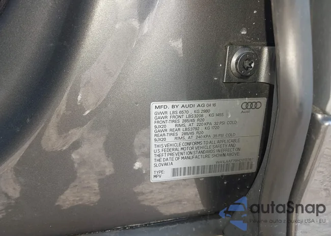 WA1LAAF79HD013767: 44193274