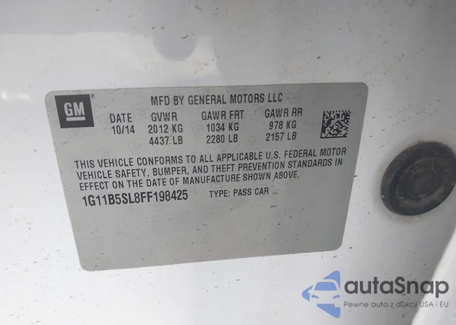 1G11B5SL8FF198425: 44193281