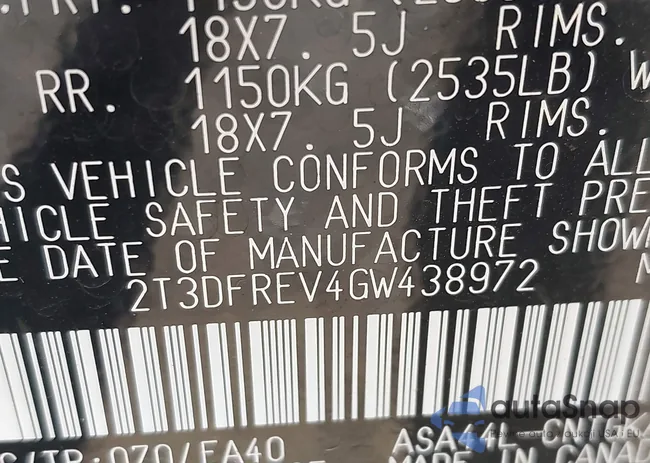 2T3DFREV4GW438972: 44193312