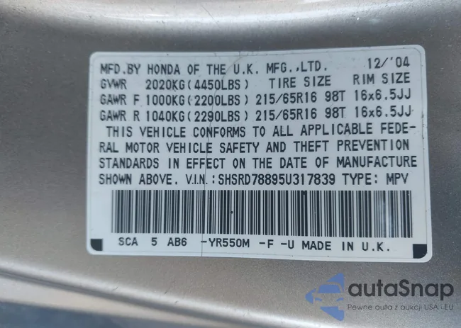 SHSRD78895U317839: 44193345