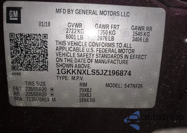 1GKKNXLS5JZ196874: 44193378