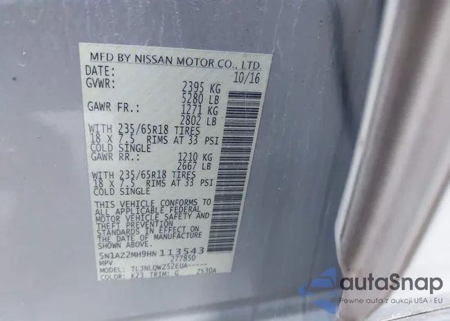 5N1AZ2MH9HN113543: 44193380