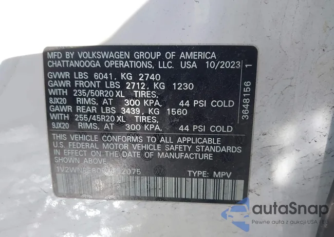 1V2WNPE80PC052075: 44194459