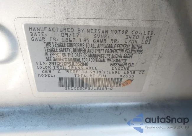 3N1CE2CP5JL352940: 44194467