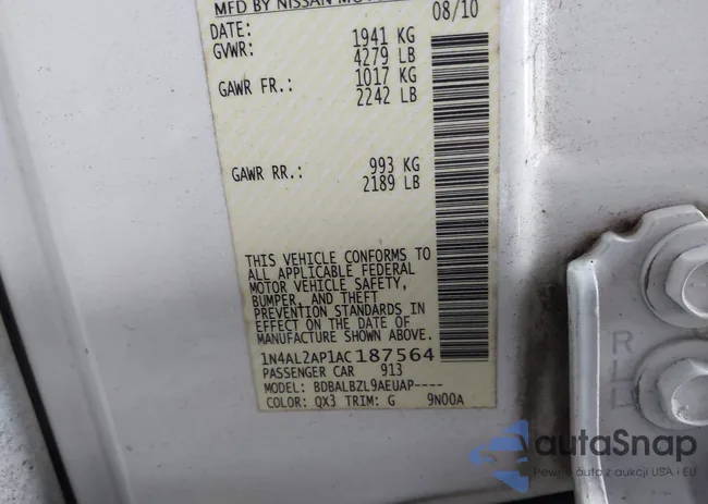 1N4AL2AP1AC187564: 44194574