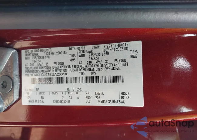 1FMCU9J97EUA26318: 44194613