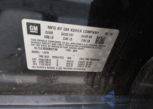 KL7CJLSB2KB952786: 44194715