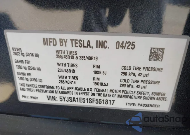 5YJSA1E51SF551817: 44194734