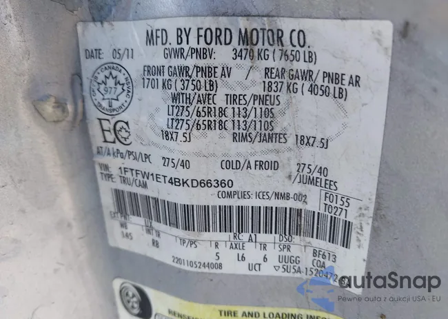 1FTFW1ET4BKD66360: 44194751