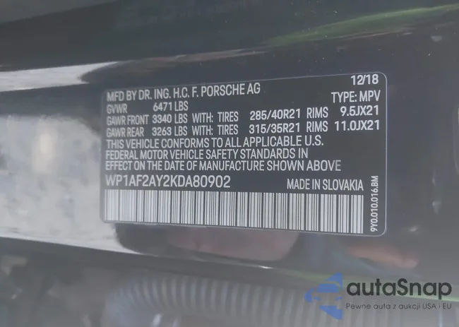 WP1AF2AY2KDA80902: 44194768