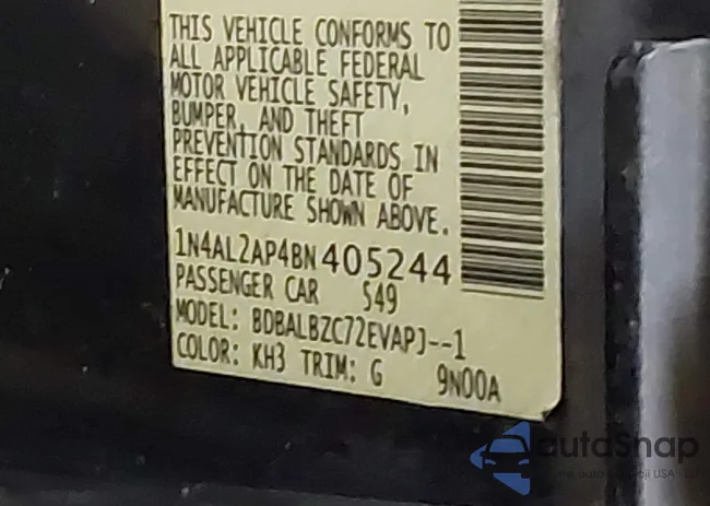 1N4AL2AP4BN405244: 44194776