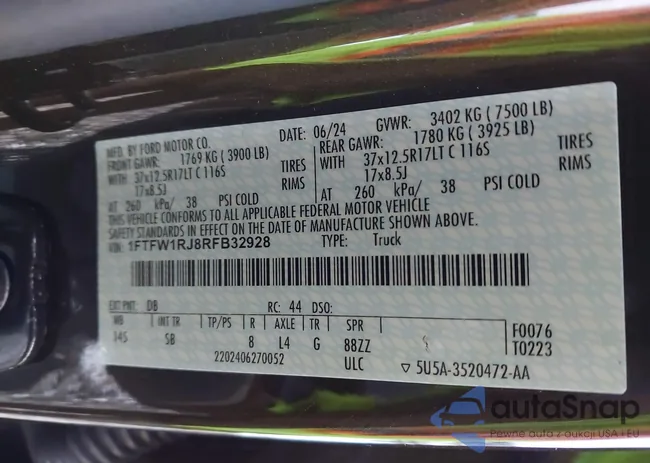 1FTFW1RJ8RFB32928: 44194791