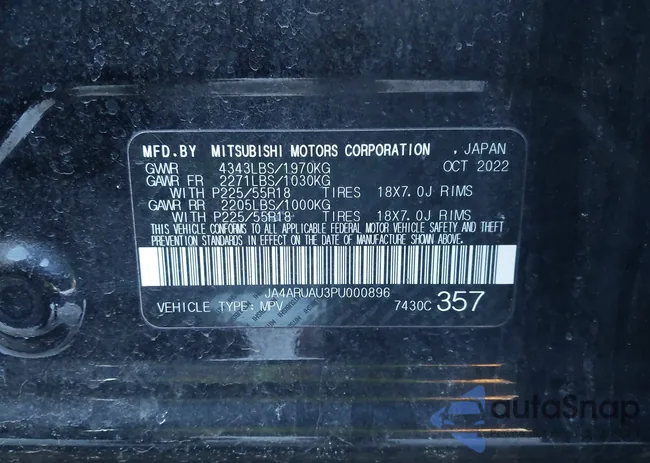 JA4ARUAU3PU000896: 44194799