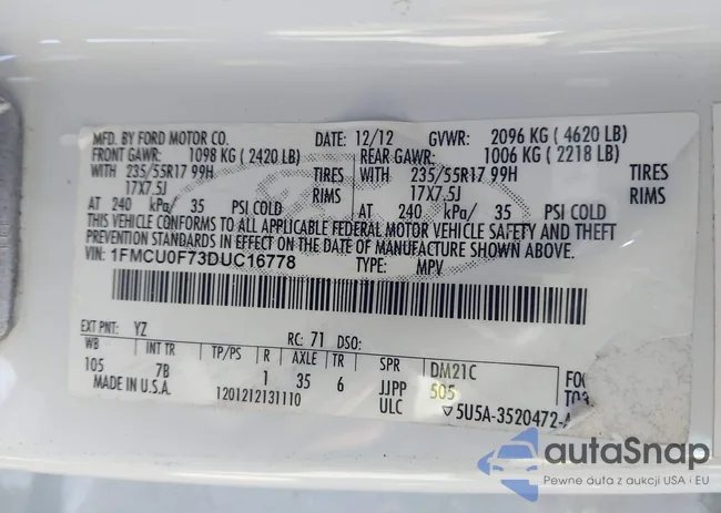 1FMCU0F73DUC16778: 44194803