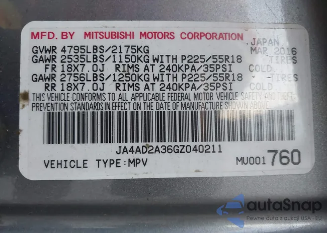 JA4AD2A36GZ040211: 44194828