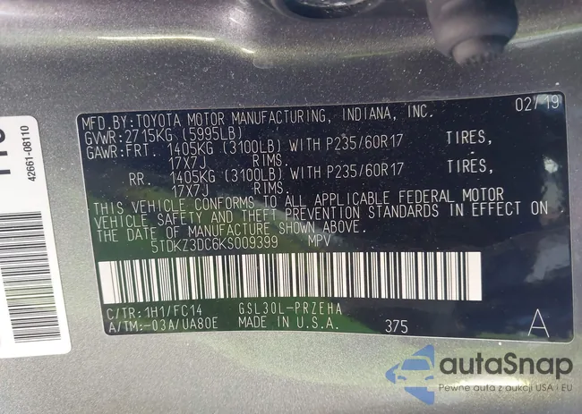 5TDKZ3DC6KS009399: 44194875