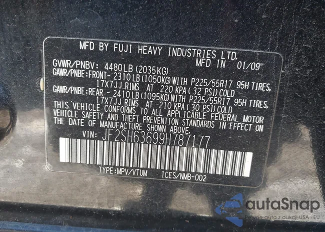 JF2SH63699H787177: 44194968