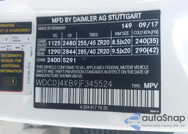 WDC0J4KB9JF345524: 44194969