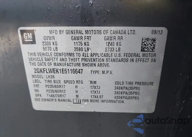 2GKFLWEK1E6116647: 44194973