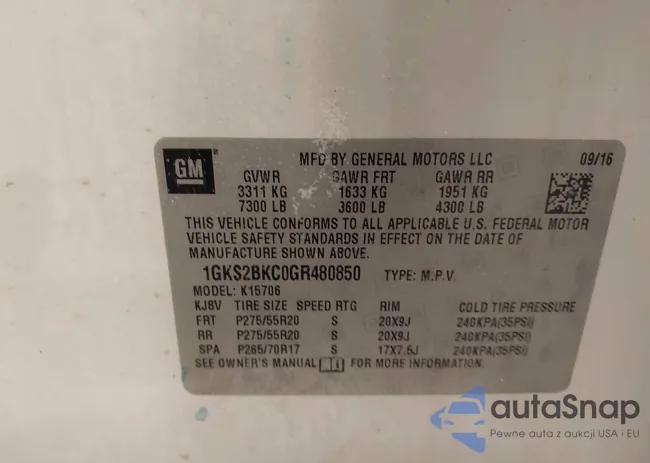 1GKS2BKC0GR480850: 44194993