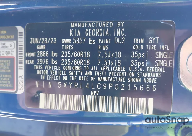 5XYRL4LC9PG215666: 44194046