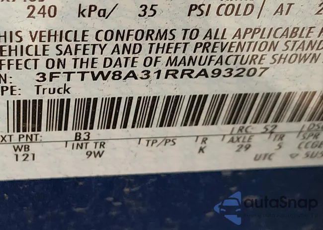 3FTTW8A31RRA93207: 44194184