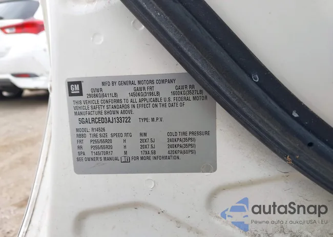 5GALRCED3AJ133722: 44194325