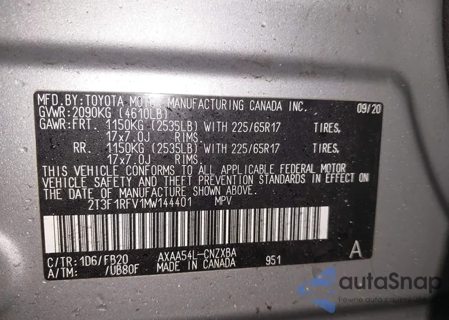 2T3F1RFV1MW144401: 44194335