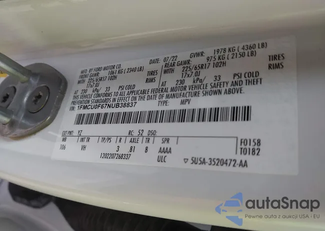 1FMCU0F67NUB38837: 44194360