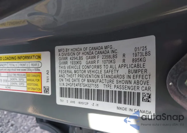 2HGFE4F87SH327155: 44195403