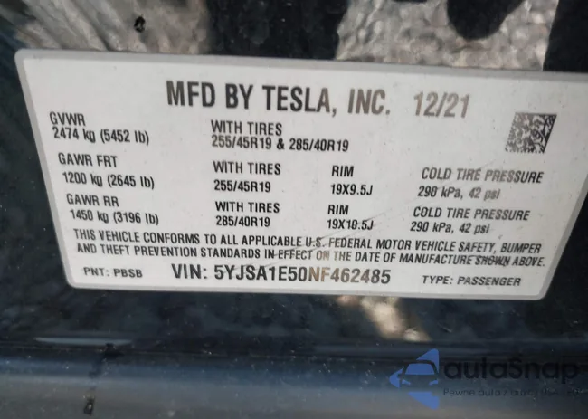 5YJSA1E50NF462485: 44195413